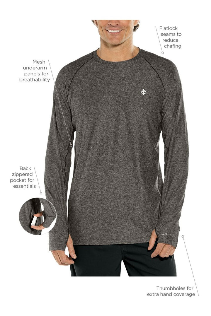 Men's Agility Long Sleeve Performance T-Shirt  |  Charcoal Heather
