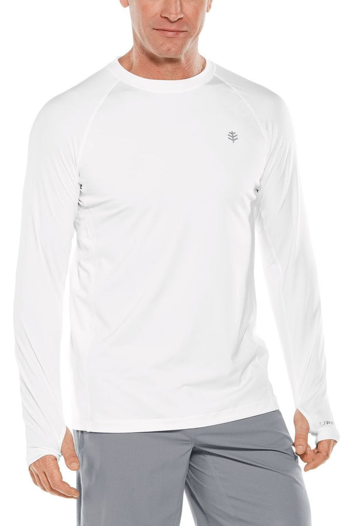 Men's Agility Long Sleeve Performance T-Shirt  |  White