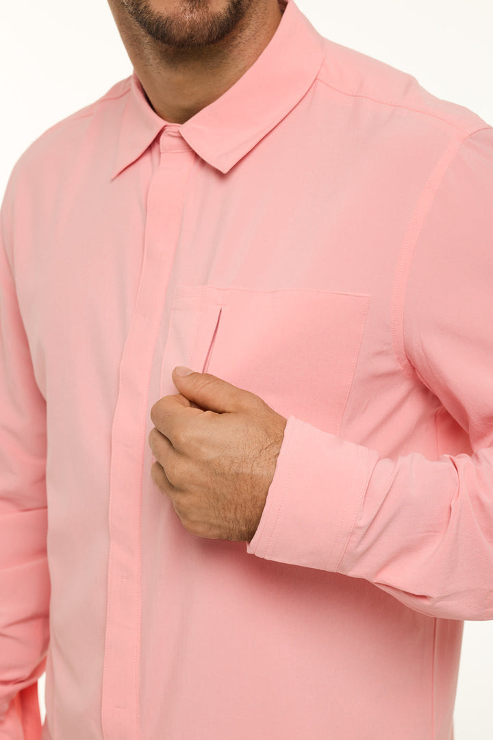 Color_Peachy Pink Shadow Stripe