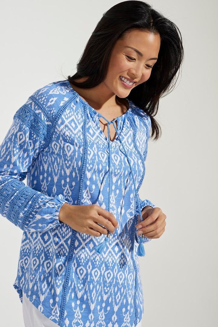 Women's Sarti Shirt  |  French Blue Melrose Ikat