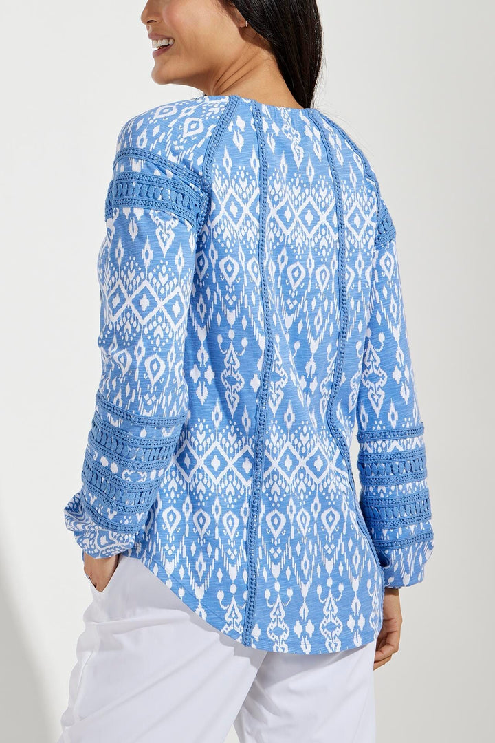 Women's Sarti Shirt  |  French Blue Melrose Ikat