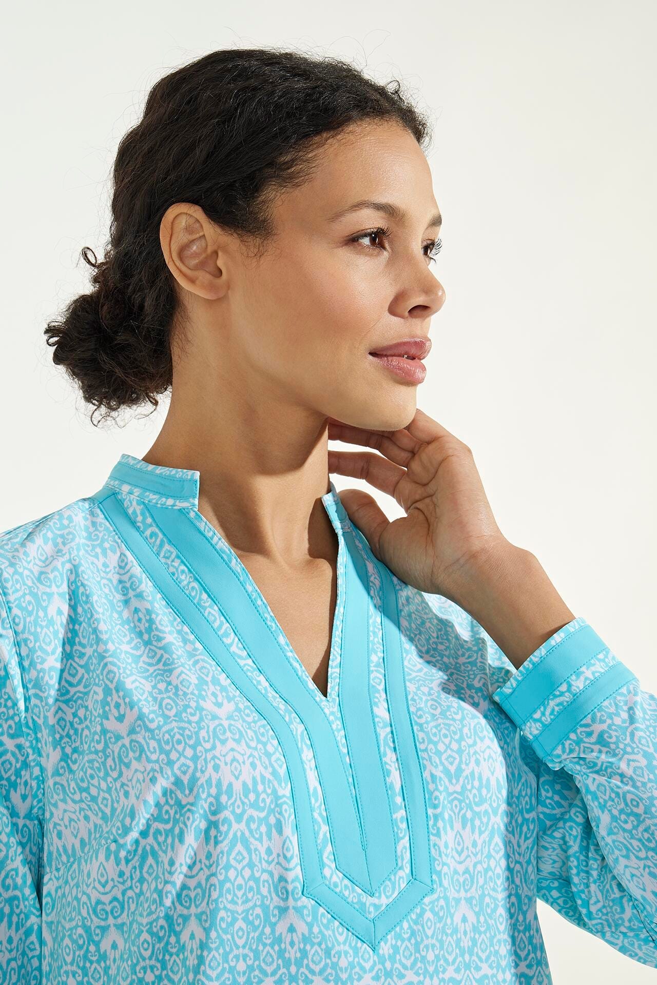 Color_Bay Aqua Coastal Ikat